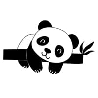 Чаша с карикатура на панди