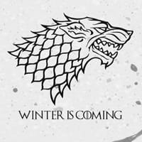 Чаша Game of Thrones Stark Winter is Coming бяла
