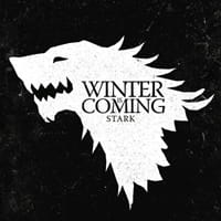 Чаша Game of Thrones Stark Winter is Coming черна
