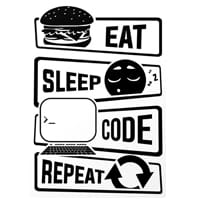 Чаша за програмисти Eat Sleep Code Repeat